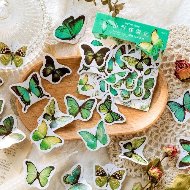 Aesthetic Butterfly Stickers - Journal Carnival