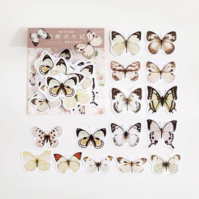 Aesthetic Butterfly Stickers - Journal Carnival