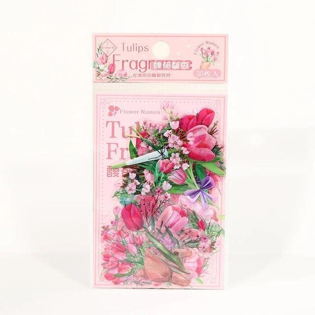 Aesthetic Pet Flower Stickers - Journal Carnival