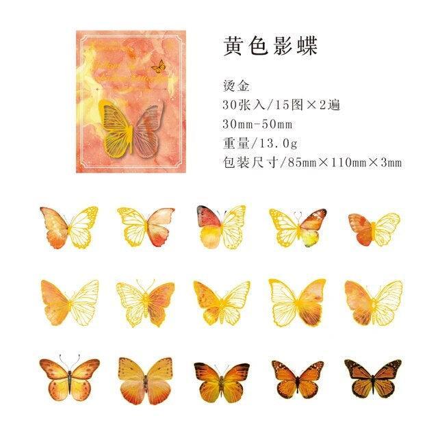 Amnesia Butterfly series Stickers - Journal Carnival