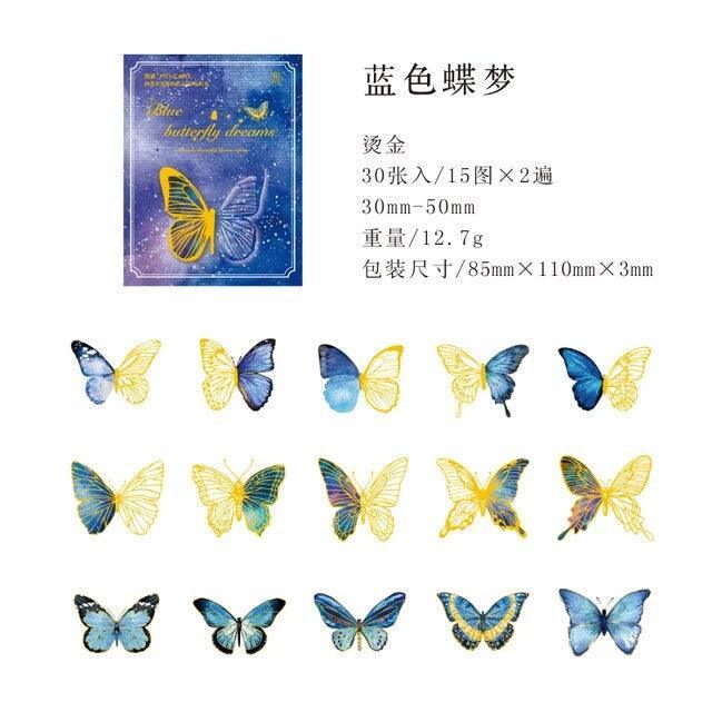 Amnesia Butterfly series Stickers - Journal Carnival