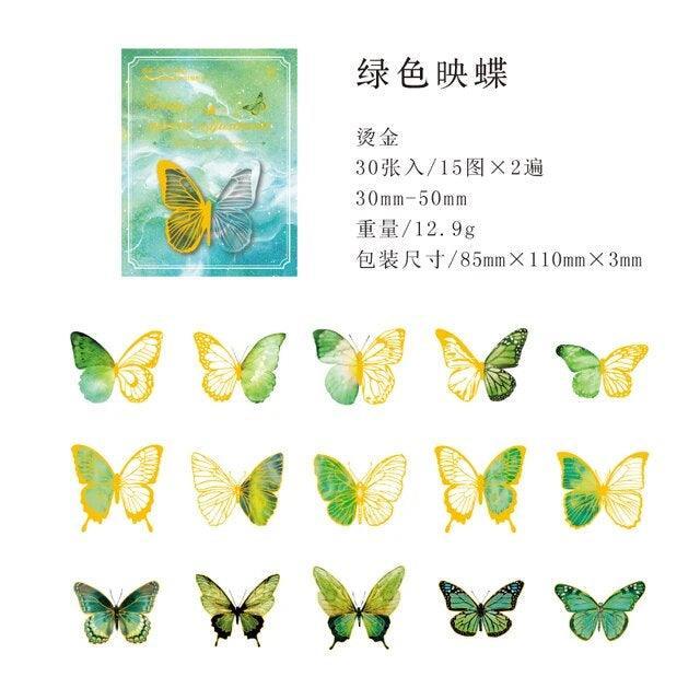 Amnesia Butterfly series Stickers - Journal Carnival