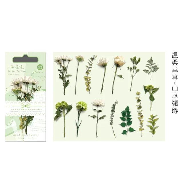 Autumn Flower Pet Stickers - Journal Carnival
