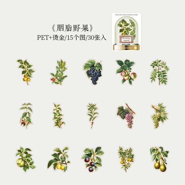 Bronzed Pet Flower Sticker - Journal Carnival