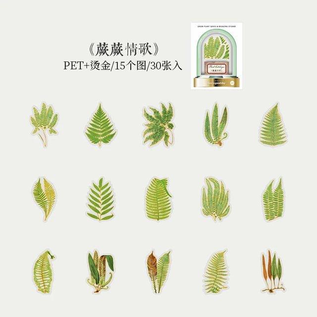 Bronzed Pet Flower Sticker - Journal Carnival