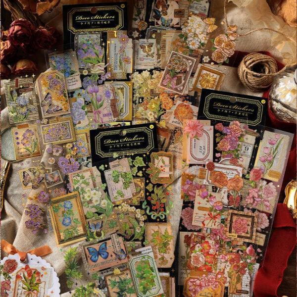 Bronzed Pet Flower Sticker - Journal Carnival
