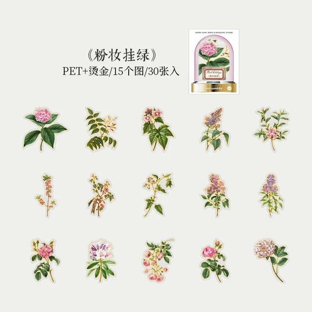 Bronzed Pet Flower Sticker - Journal Carnival