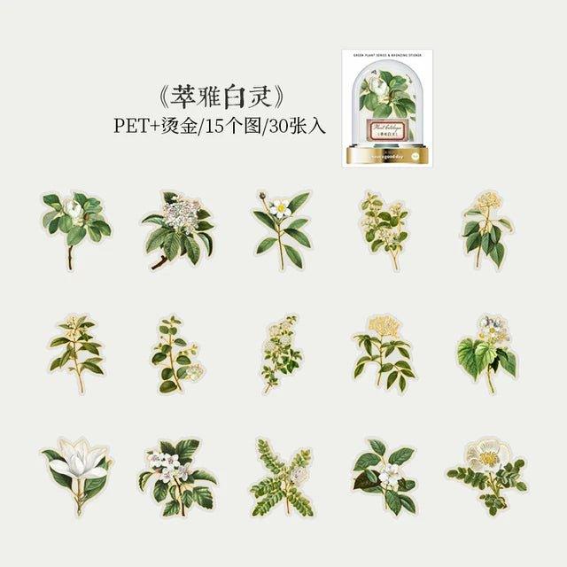 Bronzed Pet Flower Sticker - Journal Carnival