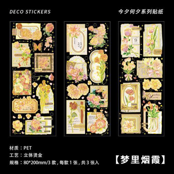 Bronzed Pet Flower Sticker - Journal Carnival