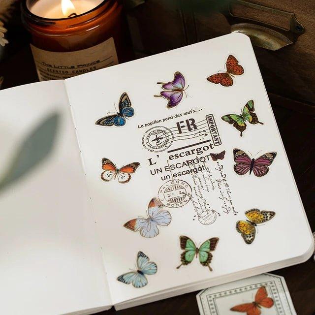 Bronzing Butterfly Sticker Sheet - Journal Carnival