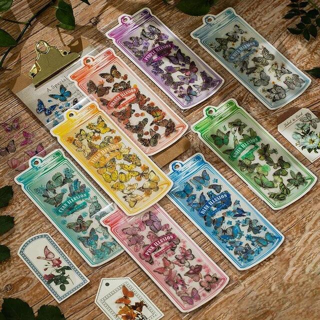 Bronzing Butterfly Sticker Sheet - Journal Carnival