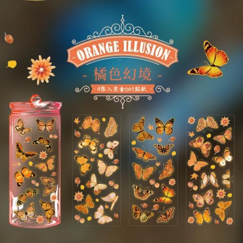 Bronzing Butterfly Sticker Sheet - Journal Carnival