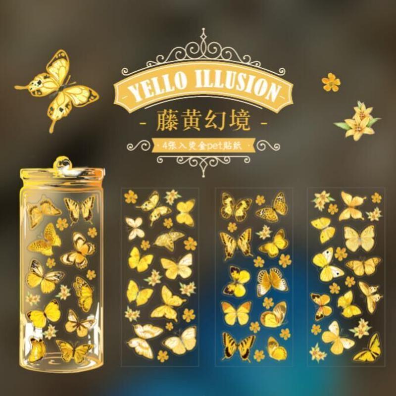 Bronzing Butterfly Sticker Sheet - Journal Carnival