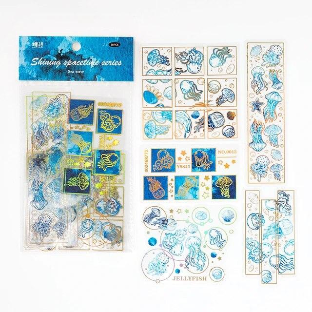 Bronzing digital Deco Stickers - Journal Carnival