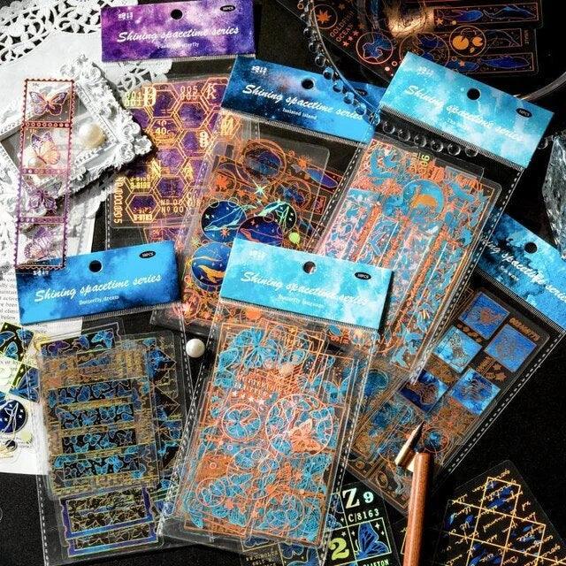 Bronzing digital Deco Stickers - Journal Carnival
