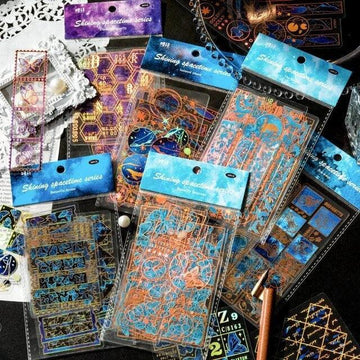 Bronzing digital Deco Stickers - Journal Carnival