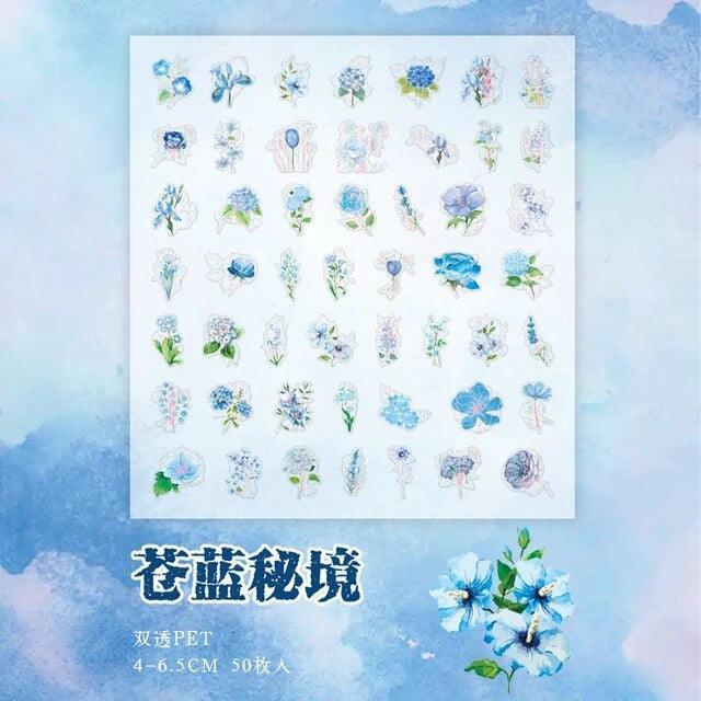 Bronzing pet flower stickers - Journal Carnival