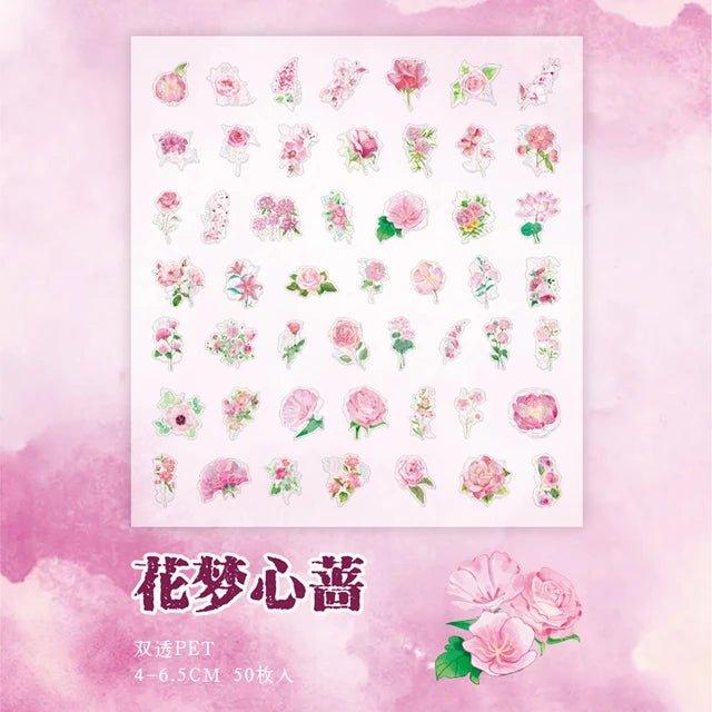 Bronzing pet flower stickers - Journal Carnival