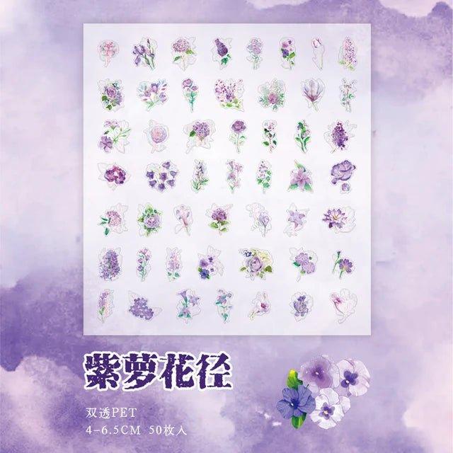 Bronzing pet flower stickers - Journal Carnival
