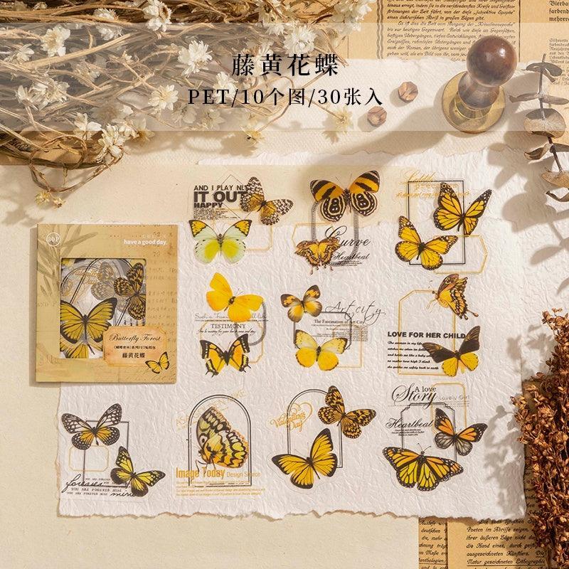 Butterfly Forest Series Label Sticker - Journal Carnival