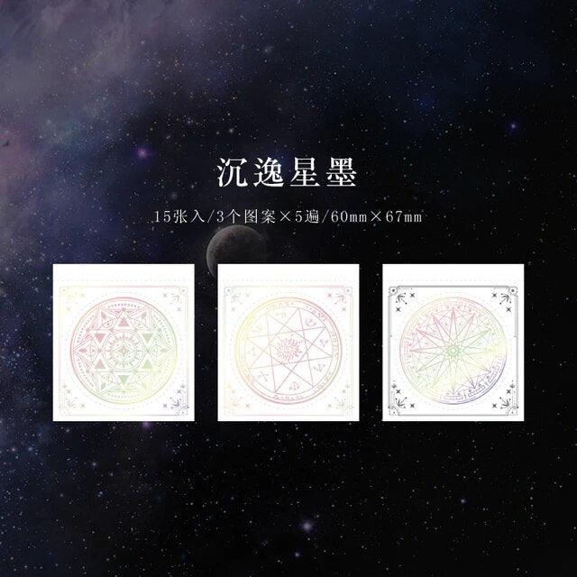 Midnight stars moon series Memo pad - Journal Carnival